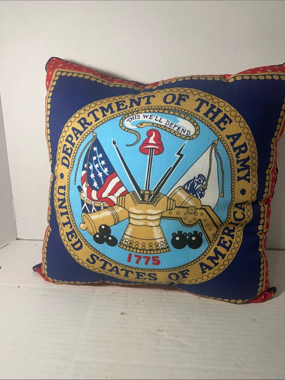 U.S. Army Blue and Gold Emblem Accent Pillow
13x13